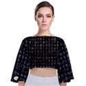 Alchemical Symbols - Collected Inverted Tie Back Butterfly Sleeve Chiffon Top View1