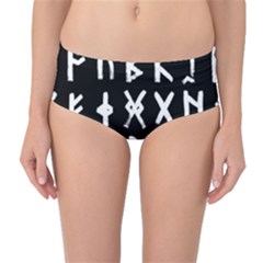 The Anglo Saxon Futhorc Collected Inverted Mid-waist Bikini Bottoms by WetdryvacsLair