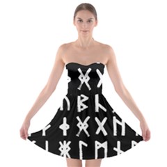 The Anglo Saxon Futhorc Collected Inverted Strapless Bra Top Dress by WetdryvacsLair