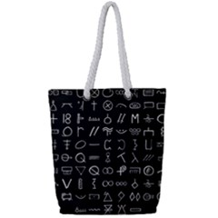 Hobo Signs Collected Inverted Full Print Rope Handle Tote (small) by WetdryvacsLair