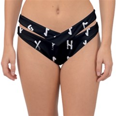 Elder Futhark Rune Set Collected Inverted Double Strap Halter Bikini Bottom by WetdryvacsLair