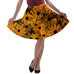 Rudbeckias  A-line Skater Skirt by Sobalvarro