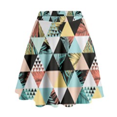 Tropical Beach Love High Waist Skirt by designsbymallika