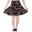 Animal Print Leaves Pattern Velvet High Waist Skirt View2