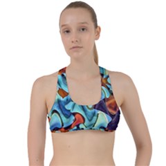 Abstrait 001 -1 (1)p Criss Cross Racerback Sports Bra by sfbijiart