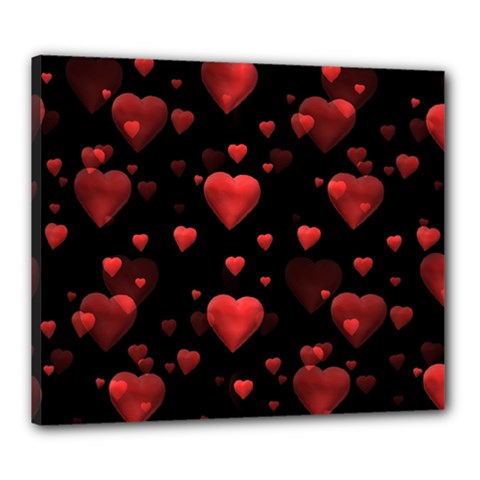 Multicoeur Canvas 24  X 20  (stretched) by sfbijiart