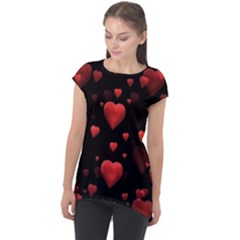 Multicoeur Cap Sleeve High Low Top by sfbijiart
