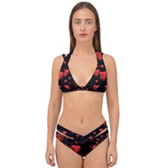 Multicoeur Double Strap Halter Bikini Set by sfbijiart