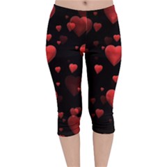Multicoeur Velvet Capri Leggings  by sfbijiart