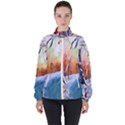 Paysage D hiver Women s High Neck Windbreaker View1
