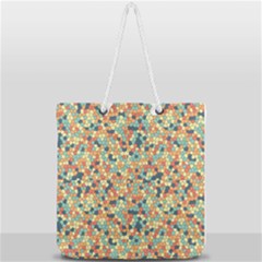 Mosaic Print 2 Full Print Rope Handle Tote (large) by designsbymallika