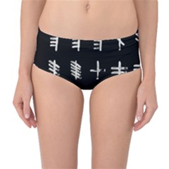 Ogham Rune Set Complete Inverted Mid-waist Bikini Bottoms by WetdryvacsLair