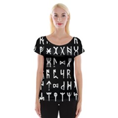 Macromannic Runes Collected Inverted Cap Sleeve Top by WetdryvacsLair