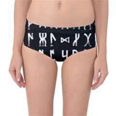 Macromannic Runes Collected Inverted Mid-waist Bikini Bottoms by WetdryvacsLair