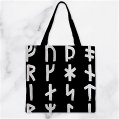 Younger Futhark Rune Set Collected Inverted Zipper Grocery Tote Bag by WetdryvacsLair
