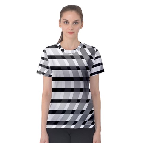 Nine Bar Monochrome Fade Squared Bend Women s Sport Mesh Tee by WetdryvacsLair