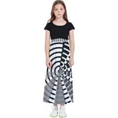 Nine Bar Monochrome Fade Squared Wheel Kids  Skirt by WetdryvacsLair