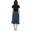 Fancy Stone Mosaic Print Pattern Frill Hi Low Chiffon Skirt View2