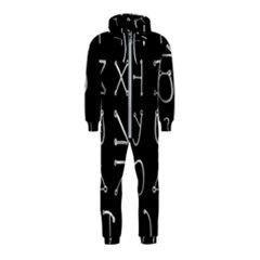 Heinrich Cornelius Agrippa Of Occult Philosophy 1651 Angelic Alphabet Or Celestial Writing Collected Inverted Hooded Jumpsuit (kids) by WetdryvacsLair