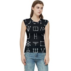 Heinrich Cornelius Agrippa Of Occult Philosophy 1651 Malachim Alphabet Collected Inverted Square Women s Raglan Cap Sleeve Tee by WetdryvacsLair