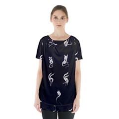 Katzen Cats Skirt Hem Sports Top by WetdryvacsLair