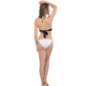 Brush and Ink Card Sequence Collected Cross Front Halter Bikini Top View2