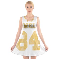 Orwell 84 V-neck Sleeveless Dress by Valentinaart
