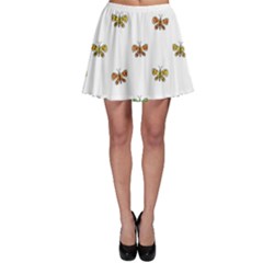Butterfly Cartoon Drawing Motif  Pattern Skater Skirt by dflcprintsclothing