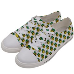 Holiday Pineapple Women s Low Top Canvas Sneakers by Sparkle