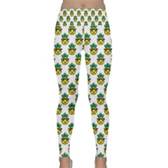 Holiday Pineapple Lightweight Velour Classic Yoga Leggings by Sparkle