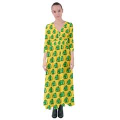 Beautiful Pattern Button Up Maxi Dress by Sparkle