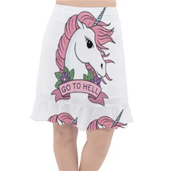 Go To Hell Fishtail Chiffon Skirt by Valentinaart