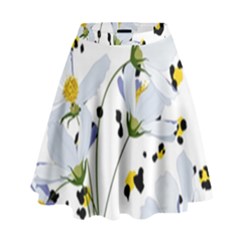 Tree Poppies  High Waist Skirt by Sobalvarro