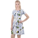Tree poppies  Cap Sleeve Velour Dress  View1