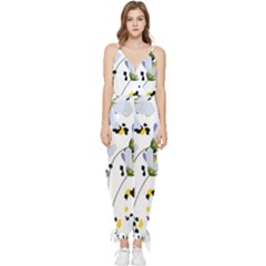 Tree Poppies  Sleeveless Tie Ankle Jumpsuit by Sobalvarro