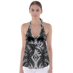 Black And White Babydoll Tankini Top by Dazzleway