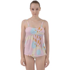 Girly Twist Front Tankini Set by Sobalvarro