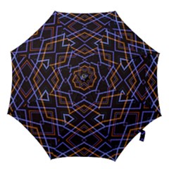 Intersecting Diamonds Motif Print Pattern Hook Handle Umbrellas (medium) by dflcprintsclothing