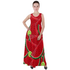 Fruit Life 3 Empire Waist Velour Maxi Dress by Valentinaart