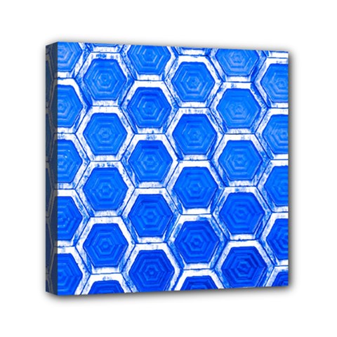 Hexagon Windows Mini Canvas 6  X 6  (stretched) by essentialimage