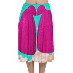Two Hearts Velvet Flared Midi Skirt by essentialimage