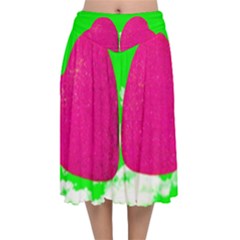 Two Hearts Velvet Flared Midi Skirt by essentialimage