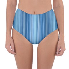Ambient 1 In Blue Reversible High-waist Bikini Bottoms by bruzer