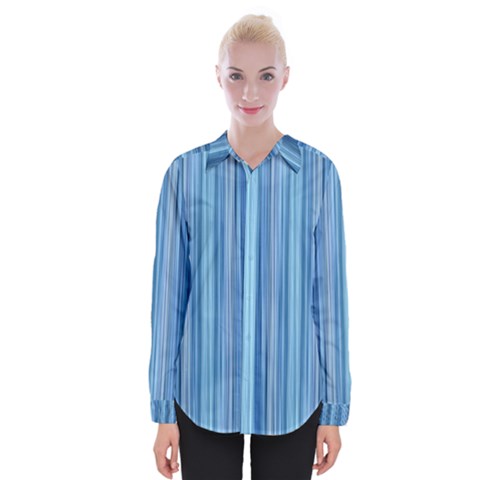 Ambient 1 In Blue Womens Long Sleeve Shirt by bruzer