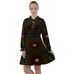 Digital Handdraw Floral All Frills Chiffon Dress by Sparkle