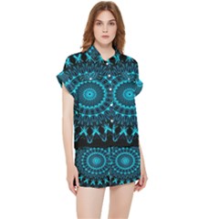 Digital Handdraw Floral Chiffon Lounge Set by Sparkle