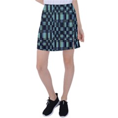 Dark Geometric Pattern Design Tennis Skirt by dflcprintsclothing
