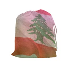 Lebanon Drawstring Pouch (xl) by AwesomeFlags