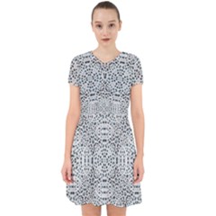 Dots Motif Geometric Print Design Adorable In Chiffon Dress by dflcprintsclothing