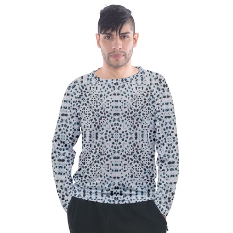 Dots Motif Geometric Print Design Men s Long Sleeve Raglan Tee by dflcprintsclothing